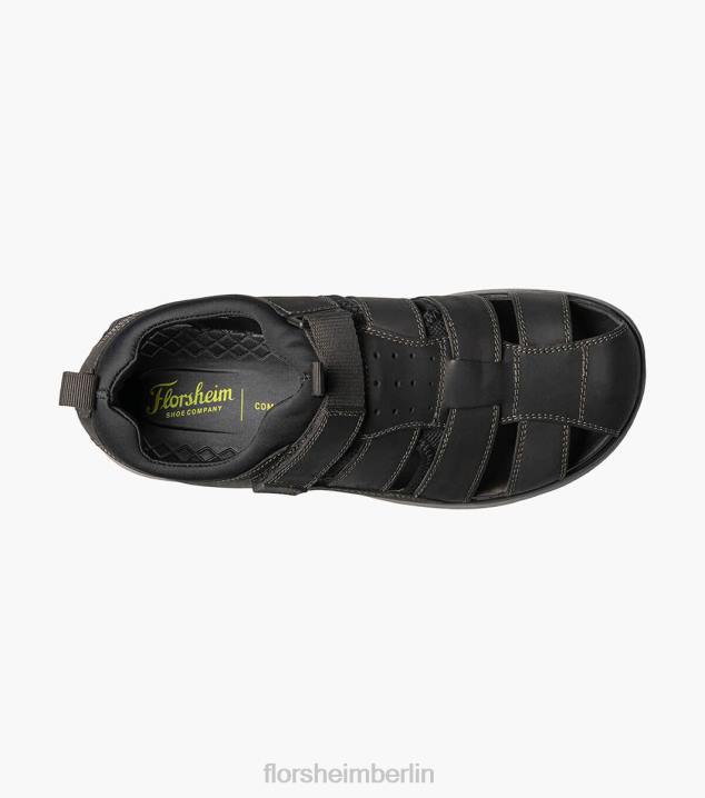 D280377 schwarzes Ch Schuhwerk Männer Florsheim Venture-Fischer-Sandale
