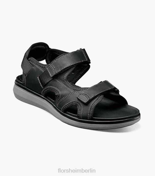D280378 schwarzes Ch Schuhwerk Männer Florsheim Venture River Sandale