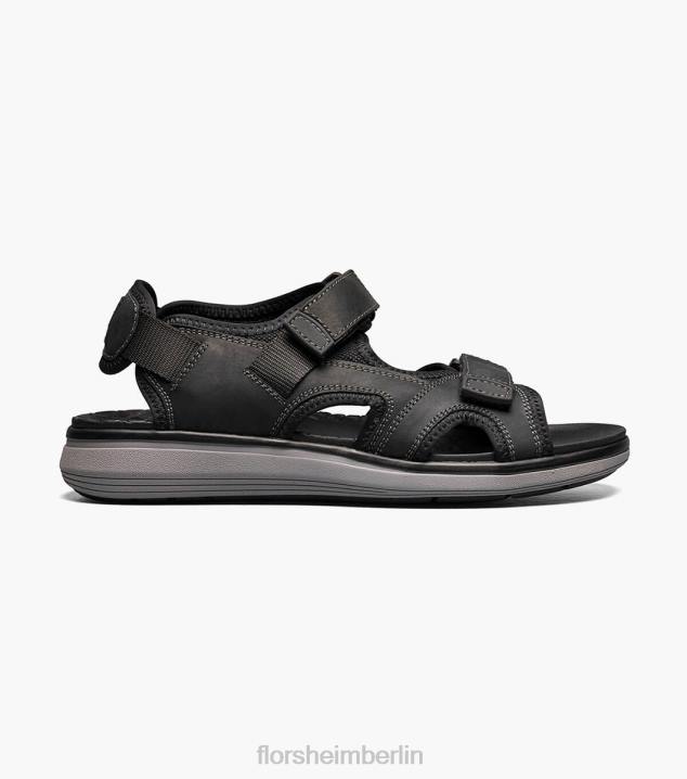 D280378 schwarzes Ch Schuhwerk Männer Florsheim Venture River Sandale