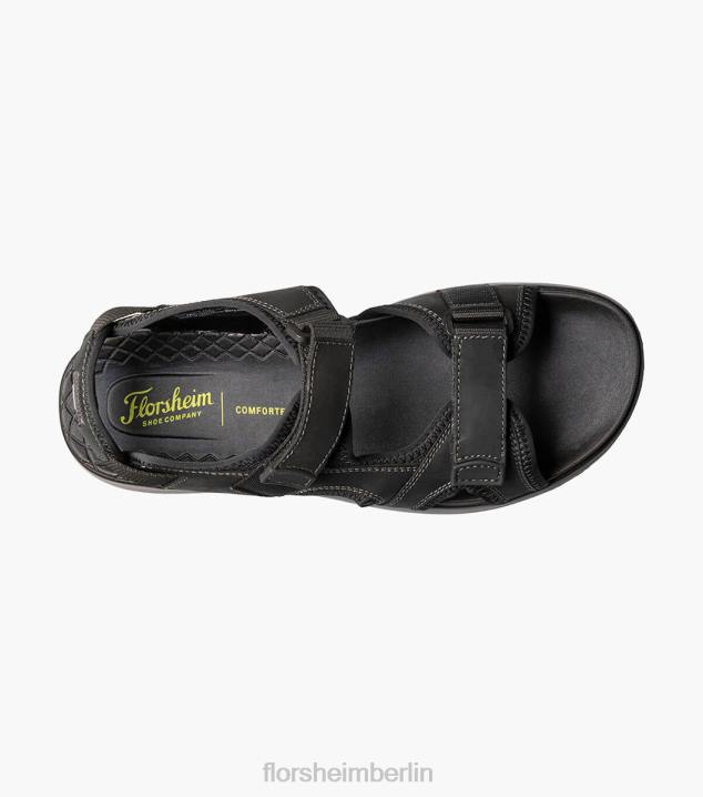 D280378 schwarzes Ch Schuhwerk Männer Florsheim Venture River Sandale