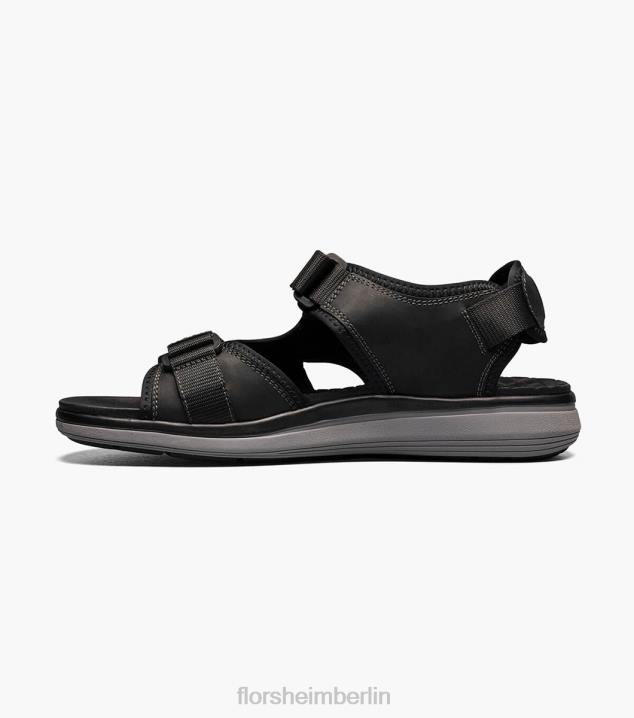 D280378 schwarzes Ch Schuhwerk Männer Florsheim Venture River Sandale
