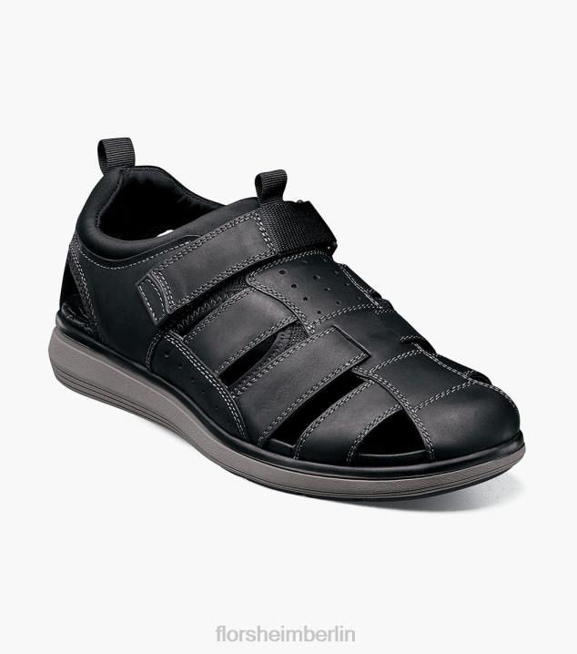 D280397 schwarzes Ch Schuhwerk Männer Florsheim Reise-Fischer-Sandale