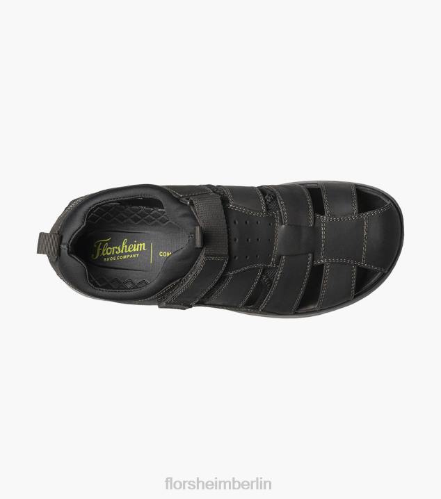 D280397 schwarzes Ch Schuhwerk Männer Florsheim Reise-Fischer-Sandale
