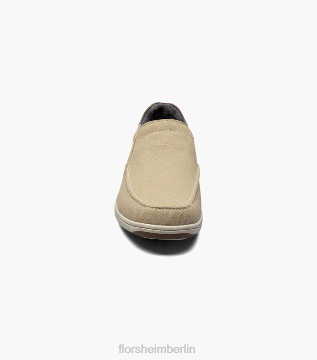 D28010 Sand Multi Schuhwerk Männer Florsheim Moc-Toe-Slipper aus Canvas am Seeufer