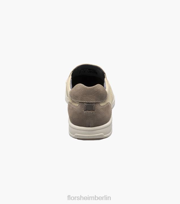 D28010 Sand Multi Schuhwerk Männer Florsheim Moc-Toe-Slipper aus Canvas am Seeufer