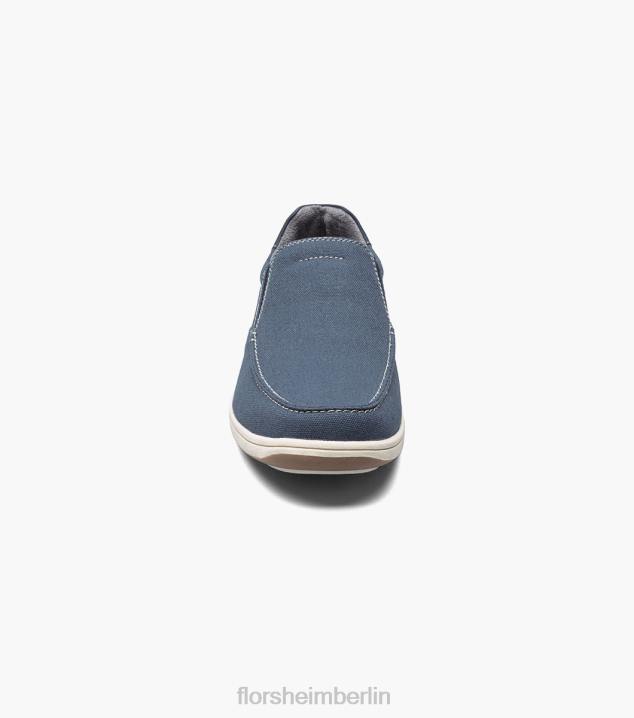 D28011 Marine Schuhwerk Männer Florsheim Moc-Toe-Slipper aus Canvas am Seeufer