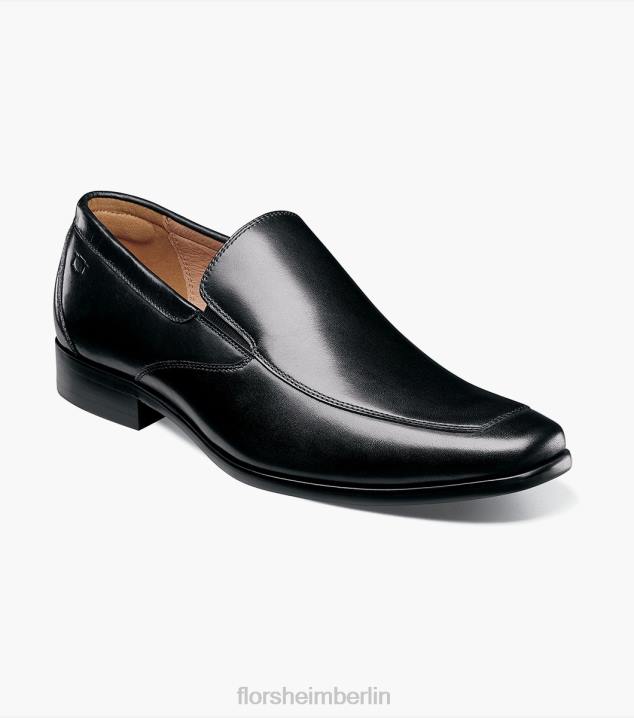 D280122 schwarz glatt Schuhwerk Männer Florsheim Postino 2 Moc Toe Venetian Slip-on