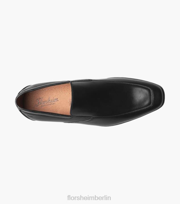 D280122 schwarz glatt Schuhwerk Männer Florsheim Postino 2 Moc Toe Venetian Slip-on