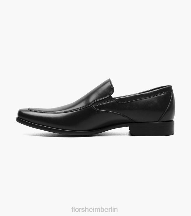 D280122 schwarz glatt Schuhwerk Männer Florsheim Postino 2 Moc Toe Venetian Slip-on
