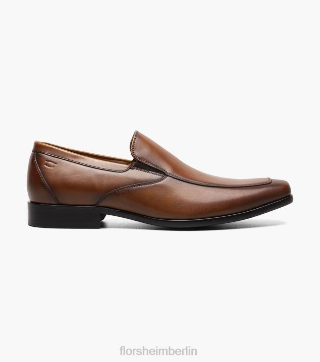 D280123 Cognac glatt Schuhwerk Männer Florsheim Postino 2 Moc Toe Venetian Slip-on