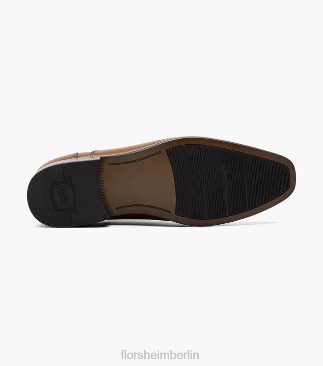 D280123 Cognac glatt Schuhwerk Männer Florsheim Postino 2 Moc Toe Venetian Slip-on