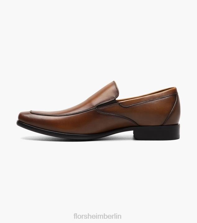 D280123 Cognac glatt Schuhwerk Männer Florsheim Postino 2 Moc Toe Venetian Slip-on