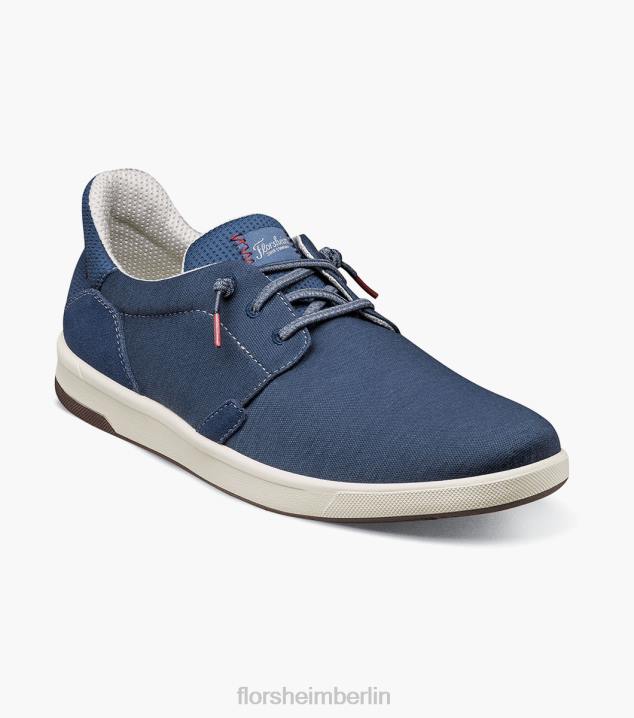 D28012 Marine Schuhwerk Männer Florsheim Crossover-Canvas-Slipper mit schlichter Zehenpartie