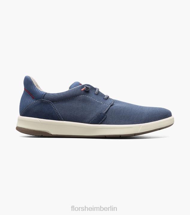 D28012 Marine Schuhwerk Männer Florsheim Crossover-Canvas-Slipper mit schlichter Zehenpartie