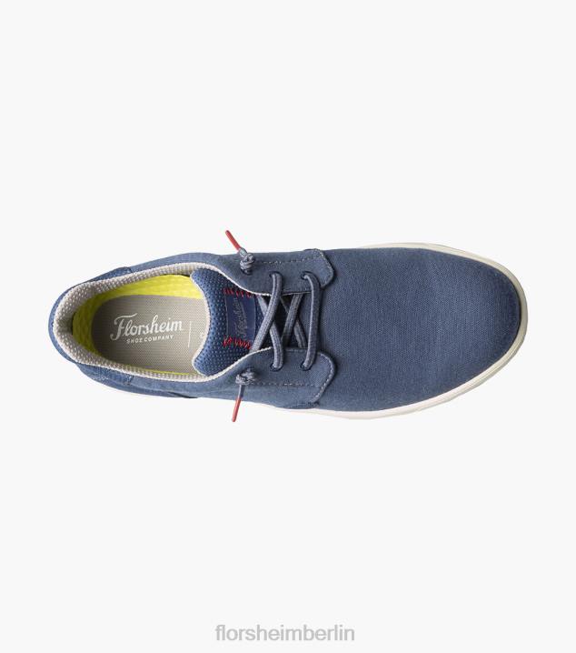 D28012 Marine Schuhwerk Männer Florsheim Crossover-Canvas-Slipper mit schlichter Zehenpartie