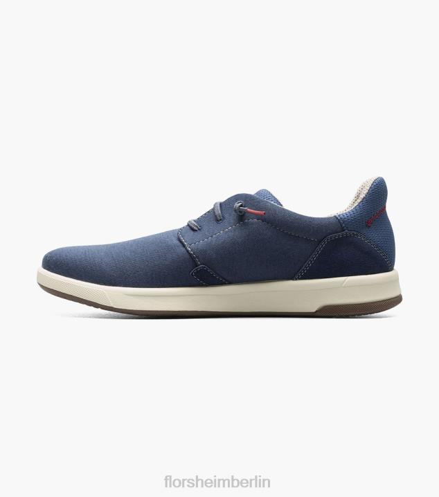 D28012 Marine Schuhwerk Männer Florsheim Crossover-Canvas-Slipper mit schlichter Zehenpartie