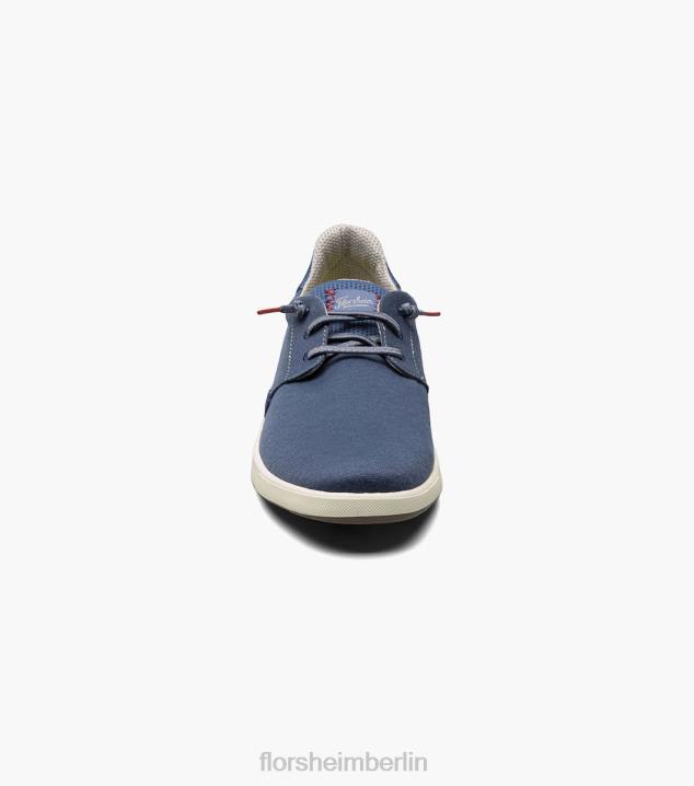 D28012 Marine Schuhwerk Männer Florsheim Crossover-Canvas-Slipper mit schlichter Zehenpartie