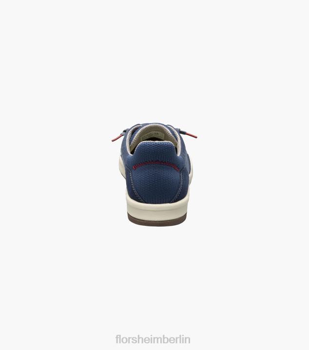 D28012 Marine Schuhwerk Männer Florsheim Crossover-Canvas-Slipper mit schlichter Zehenpartie