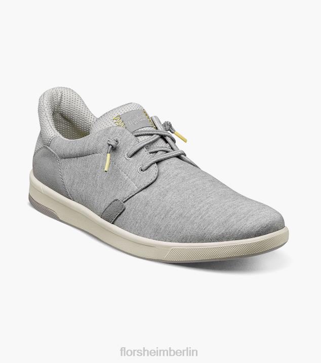 D28013 hellgrau Schuhwerk Männer Florsheim Crossover-Canvas-Slipper mit schlichter Zehenpartie