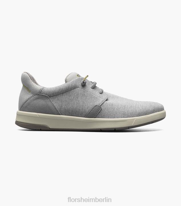 D28013 hellgrau Schuhwerk Männer Florsheim Crossover-Canvas-Slipper mit schlichter Zehenpartie