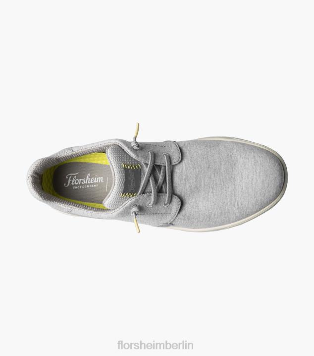 D28013 hellgrau Schuhwerk Männer Florsheim Crossover-Canvas-Slipper mit schlichter Zehenpartie