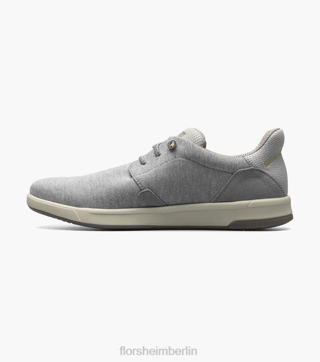 D28013 hellgrau Schuhwerk Männer Florsheim Crossover-Canvas-Slipper mit schlichter Zehenpartie