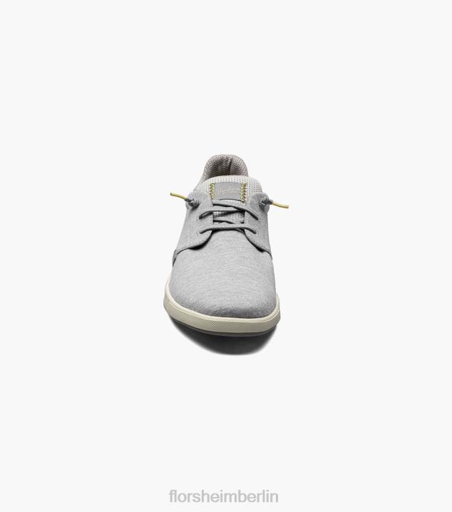 D28013 hellgrau Schuhwerk Männer Florsheim Crossover-Canvas-Slipper mit schlichter Zehenpartie