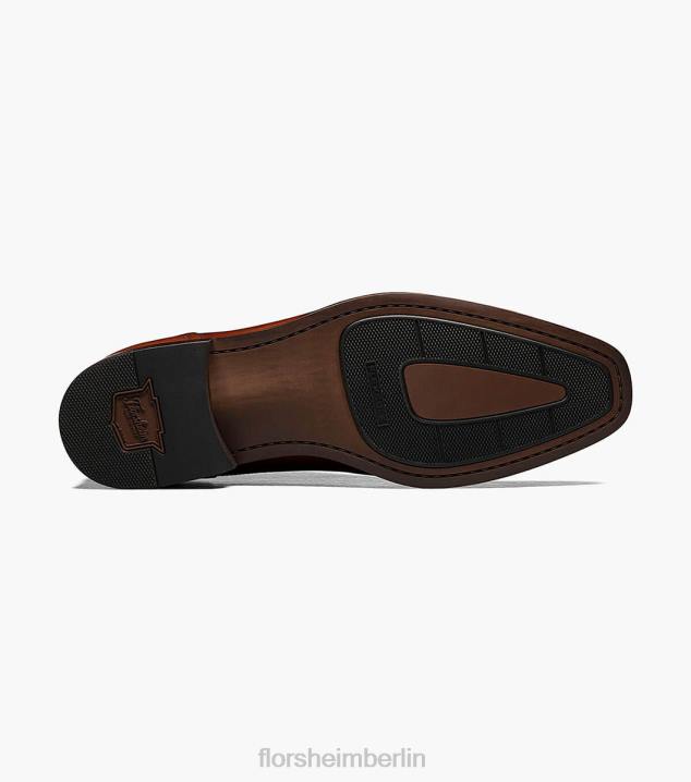 D280146 Cognac Schuhwerk Männer Florsheim Sorrento Single Monk Strap mit schlichter Zehenpartie
