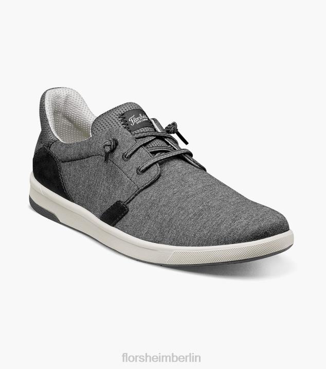 D28014 Schwarz Schuhwerk Männer Florsheim Crossover-Canvas-Slipper mit schlichter Zehenpartie