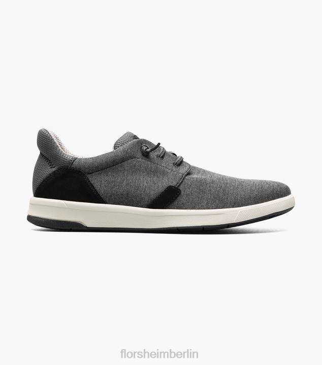 D28014 Schwarz Schuhwerk Männer Florsheim Crossover-Canvas-Slipper mit schlichter Zehenpartie