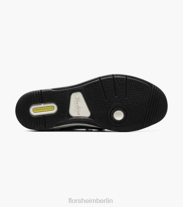 D28014 Schwarz Schuhwerk Männer Florsheim Crossover-Canvas-Slipper mit schlichter Zehenpartie
