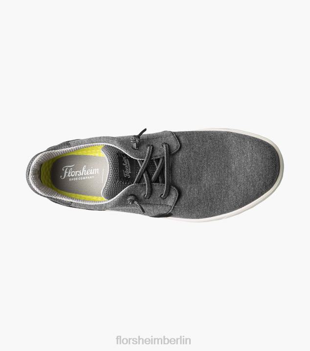 D28014 Schwarz Schuhwerk Männer Florsheim Crossover-Canvas-Slipper mit schlichter Zehenpartie
