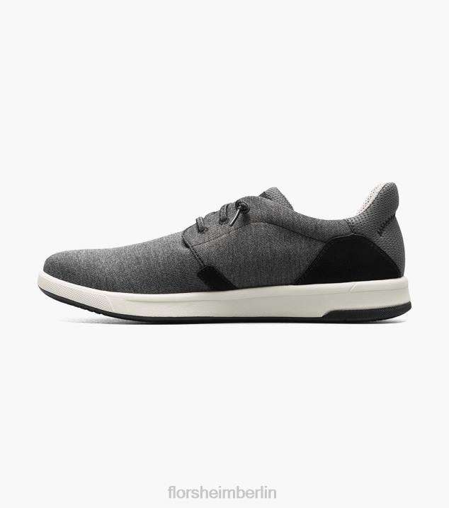 D28014 Schwarz Schuhwerk Männer Florsheim Crossover-Canvas-Slipper mit schlichter Zehenpartie