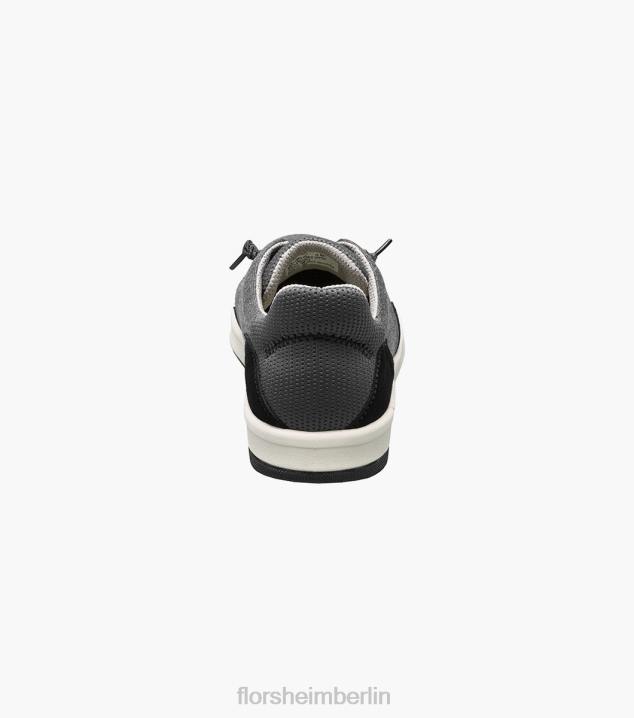 D28014 Schwarz Schuhwerk Männer Florsheim Crossover-Canvas-Slipper mit schlichter Zehenpartie