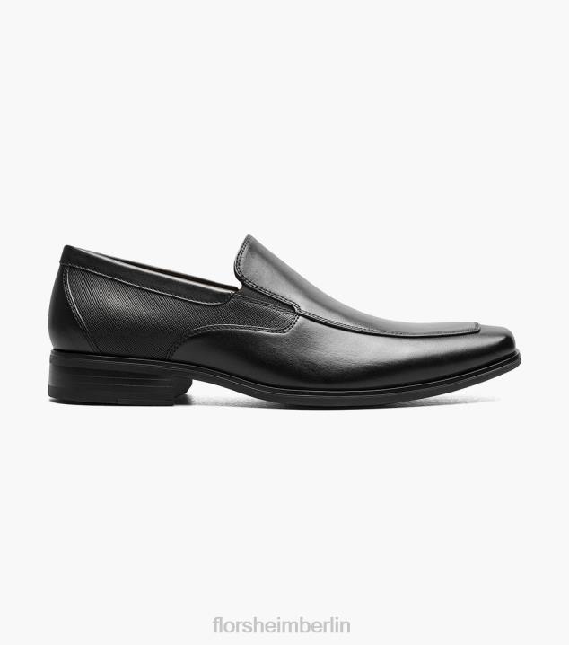 D280154 Schwarz Schuhwerk Männer Florsheim Jackson Moc Toe Slip-on