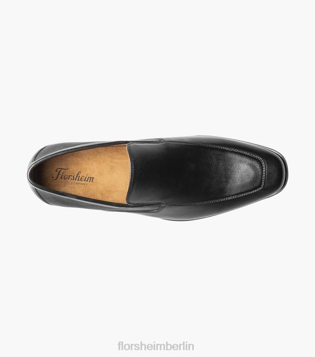 D280154 Schwarz Schuhwerk Männer Florsheim Jackson Moc Toe Slip-on