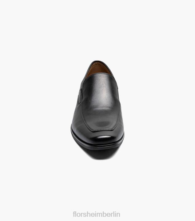 D280154 Schwarz Schuhwerk Männer Florsheim Jackson Moc Toe Slip-on