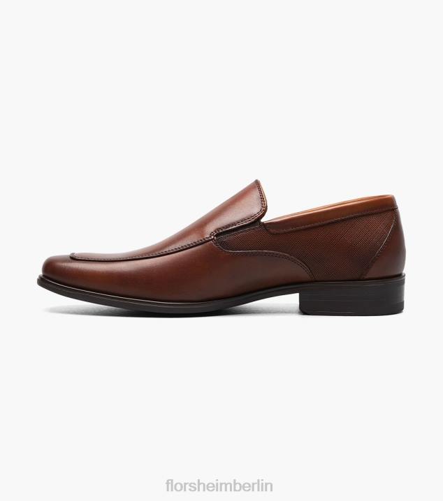 D280155 Cognac Schuhwerk Männer Florsheim Jackson Moc Toe Slip-on