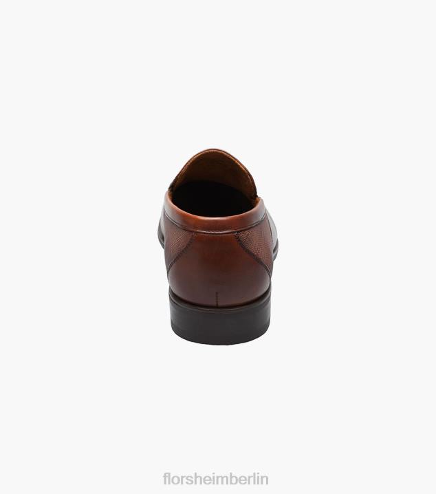D280155 Cognac Schuhwerk Männer Florsheim Jackson Moc Toe Slip-on