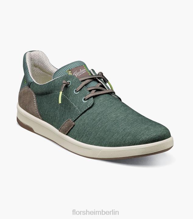 D28015 grün multi Schuhwerk Männer Florsheim Crossover-Canvas-Slipper mit schlichter Zehenpartie