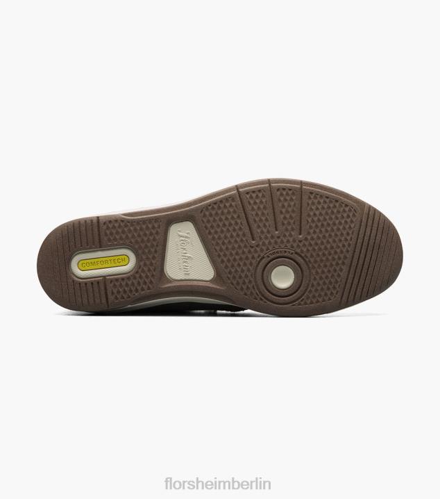D28015 grün multi Schuhwerk Männer Florsheim Crossover-Canvas-Slipper mit schlichter Zehenpartie