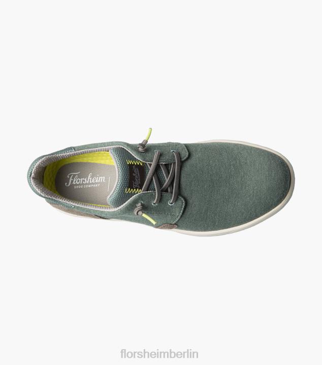 D28015 grün multi Schuhwerk Männer Florsheim Crossover-Canvas-Slipper mit schlichter Zehenpartie