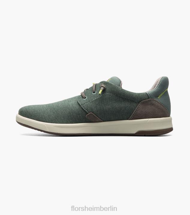 D28015 grün multi Schuhwerk Männer Florsheim Crossover-Canvas-Slipper mit schlichter Zehenpartie