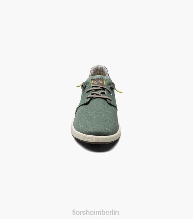 D28015 grün multi Schuhwerk Männer Florsheim Crossover-Canvas-Slipper mit schlichter Zehenpartie