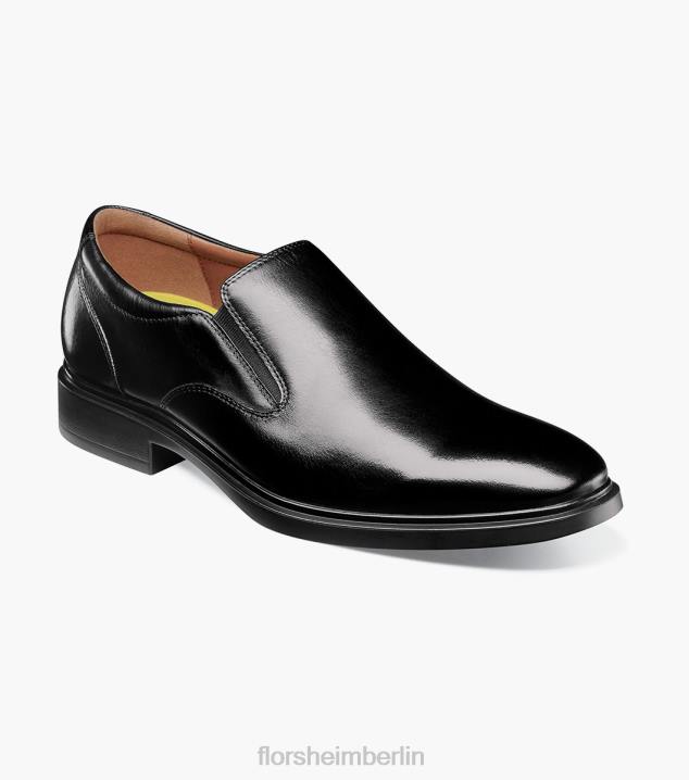 D280191 Schwarz Schuhwerk Männer Florsheim Forecast wasserdichter Slip-On mit schlichter Zehenpartie