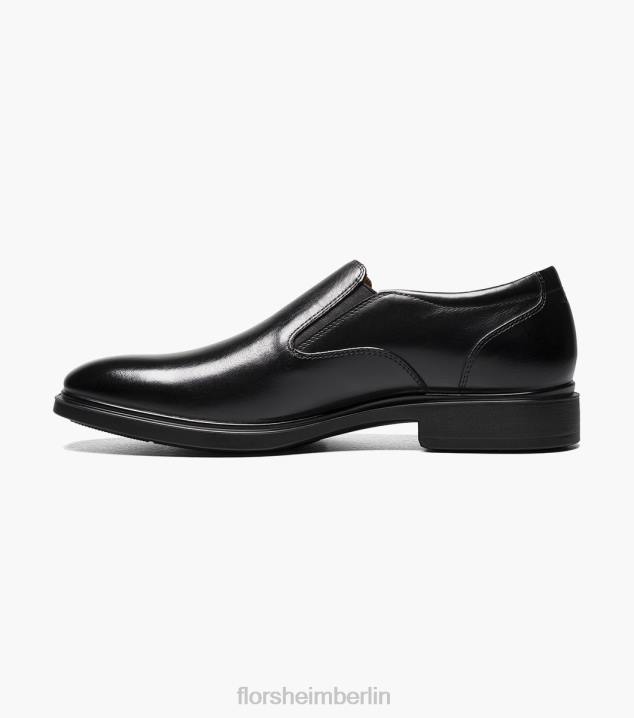 D280191 Schwarz Schuhwerk Männer Florsheim Forecast wasserdichter Slip-On mit schlichter Zehenpartie