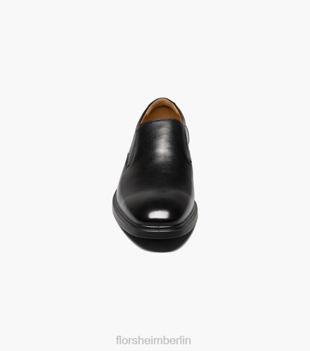 D280191 Schwarz Schuhwerk Männer Florsheim Forecast wasserdichter Slip-On mit schlichter Zehenpartie