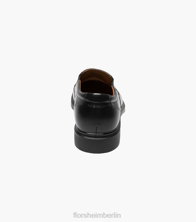 D280191 Schwarz Schuhwerk Männer Florsheim Forecast wasserdichter Slip-On mit schlichter Zehenpartie