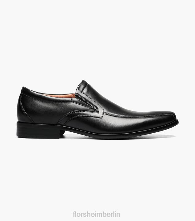 D280195 schwarz glatt Schuhwerk Männer Florsheim Postino 2 Bike Toe Slip On