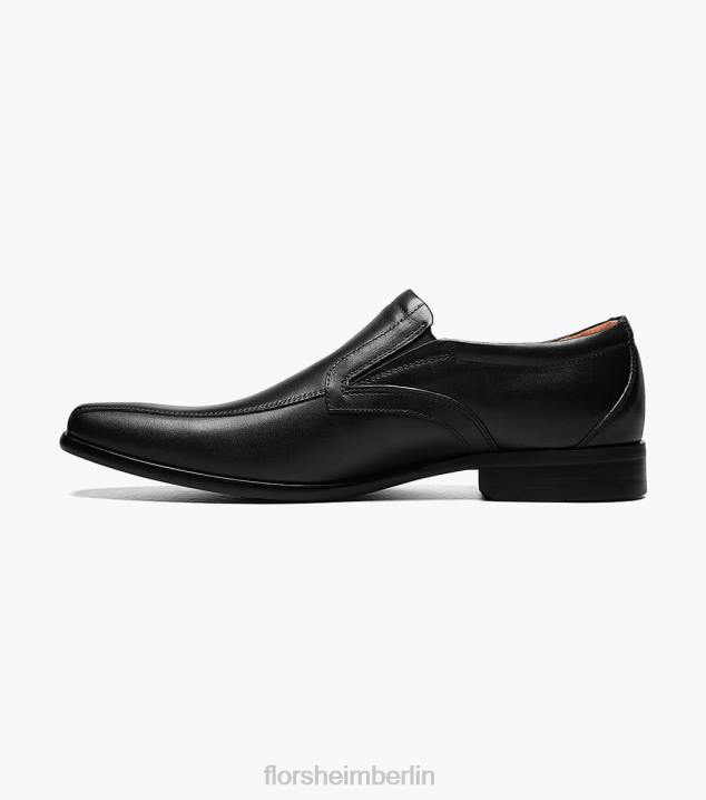 D280195 schwarz glatt Schuhwerk Männer Florsheim Postino 2 Bike Toe Slip On